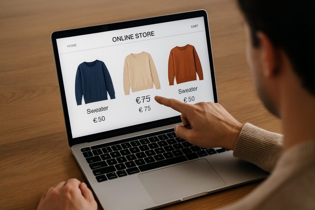 Kotwica cenowa działająca na sklepie internetowym